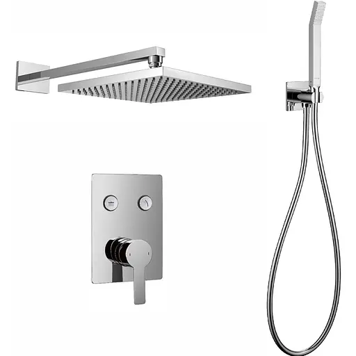 Душова система прихованого монтажу Imprese Smart click верхній душ 255x255 мм хром ZMK1024010302, Хром - фото 1