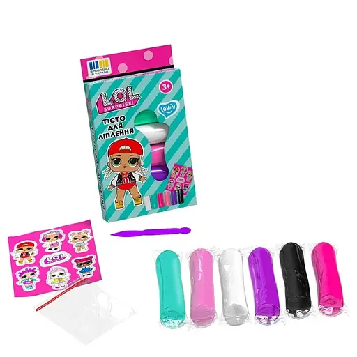 Набір для ліплення з тістом L.O.L. Surprise!, 6 кольорів, TM Lovin - фото 2