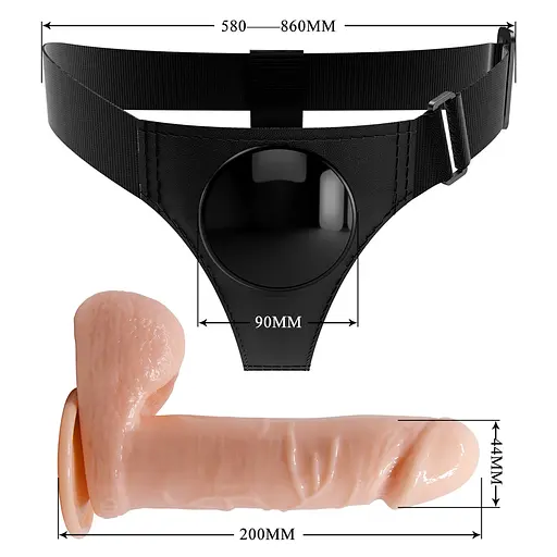 Страпон Pretty Love Harness Briefs Tom 20 см телесный - фото 6