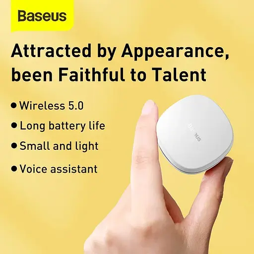 Наушники Bluetooth Baseus Encok True Wireless Earphones WM01 (NGWM01-02) белые - фото 5