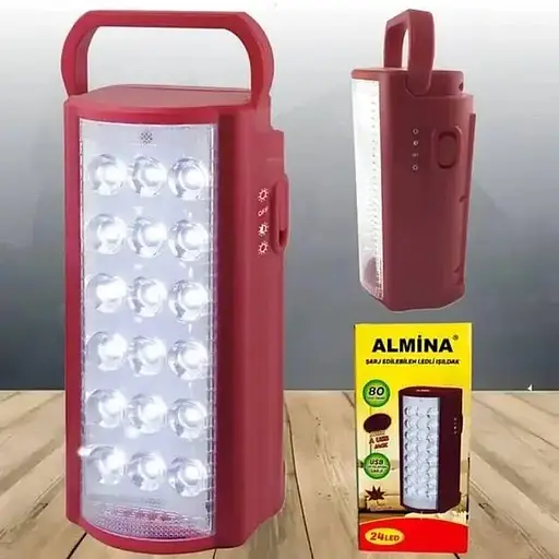 Ліхтар Almina DL-2424 світлодіодний з функцією повербанку портативний акумуляторний - фото 2