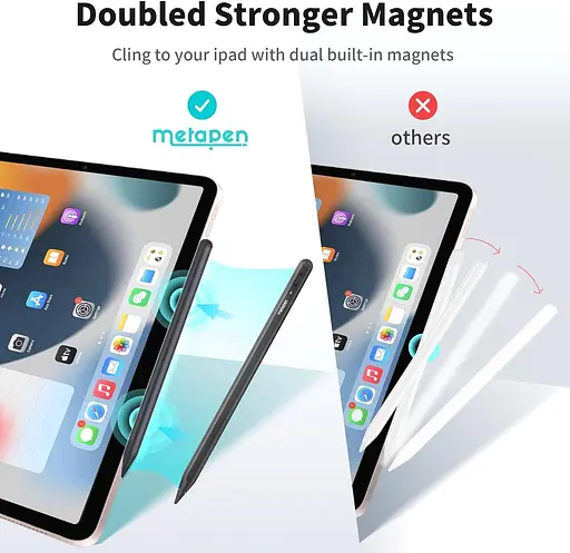 Стилус Metapen Pencil A8 Midnight Black, Precise & Smooth, совместимый с Apple iPad 10th/9th~6, iPad Air 5/4/3, Stylus Pen для iPad - фото 4