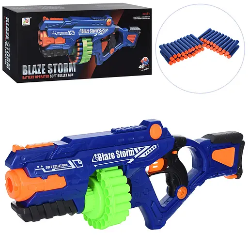 Автомат, 60 см, мягкие пули 40 см, на батарейках, 60.5x26x13.5 см