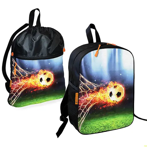 Шкільний рюкзак дитячий футбол + Сумка для взуття спортивної форми рюкзак-мішок хлопчикові (01867)