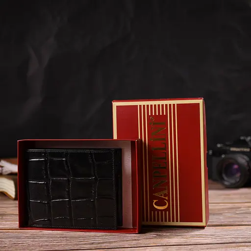 Мужской кожаный кошелек Canpellini 12х9.6х2 см acs0025592 - фото 8