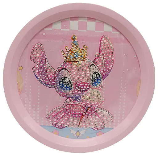 Детский набор алмазная мозаика "Стич" YK-6532-15(Pink)