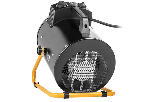 Теплова гармата Neo Tools електрична, 5кВт, 100м кв, 366м куб/год, 380В, нагрів. елемент - нерж. сталь, IPX4, чорний - фото 2