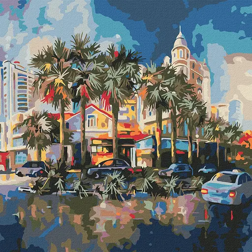 Картина за номерами "Курортне місто" Ideyka KHO3600 50х50 см