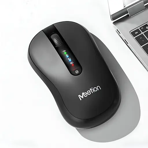 Беспроводная мышь MEETION BTM185R 2.4G+Bluetooth с аккумулятором черная - фото 10