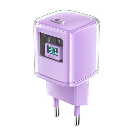 Мережевий зарядний пристрій Acefast A53 Type-C PD30W фіолетовий - фото 3