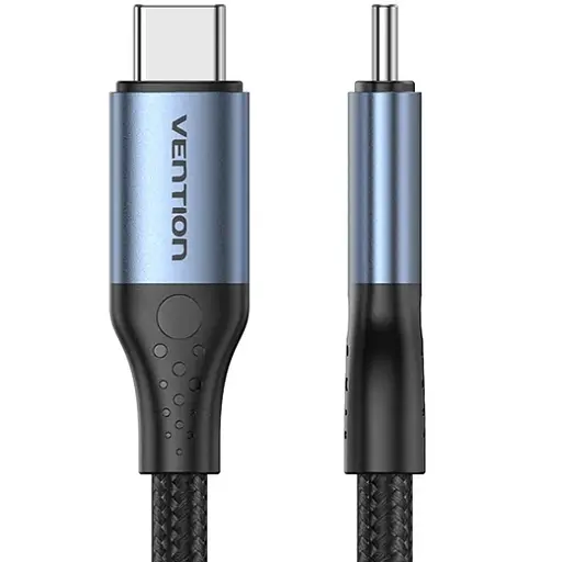 Кабель Vention USB 4.0 Type-C M-M, 1.0 м 240W (50V/5A) 8K60Hz Thunderbolt 4 Gray Aluminum Alloy - фото 2