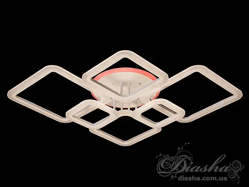 Детская LED люстра с пультом, диммером и подсветкой, 150Вт, белая - фото 3