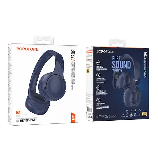Накладні бездротові навушники Borofone BO32 Show Blue - фото 2