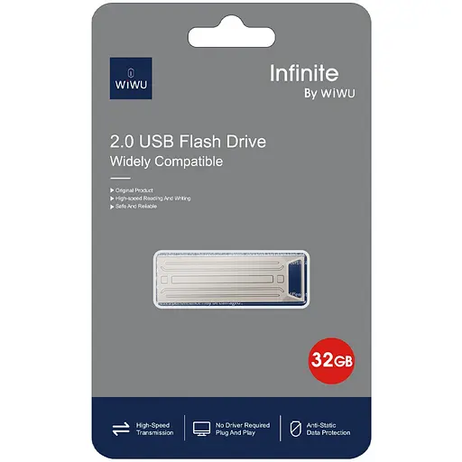 Флеш-накопитель Wiwu Wi-FD002 Infinite USB 2.0, 32GB Silver - фото 4
