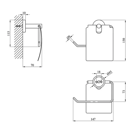 Держатель для туалетной бумаги Kroner KRP Edelstahl Klassisch - ESG3703 CV025646 - фото 5