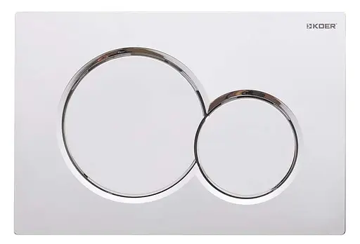 Панель смыва Koer KT-0601-01 пластиковая, кнопка круглая KR5174, Хром - фото 3