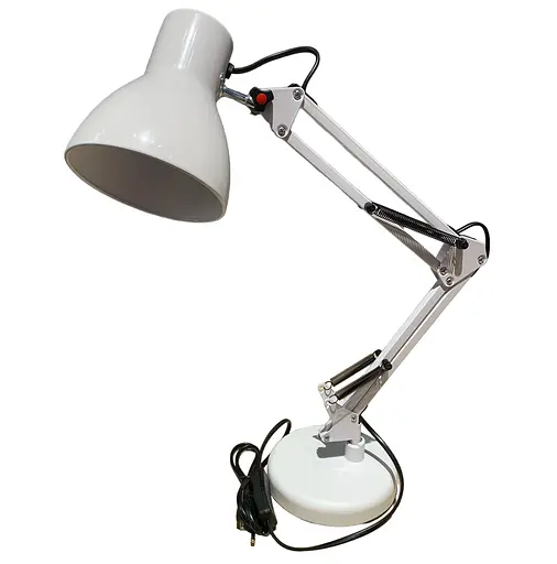 Настільна лампа на підставці LU-LN1-CAVALLI WHITE 60W E27 (основа метал)  біла  - фото 1