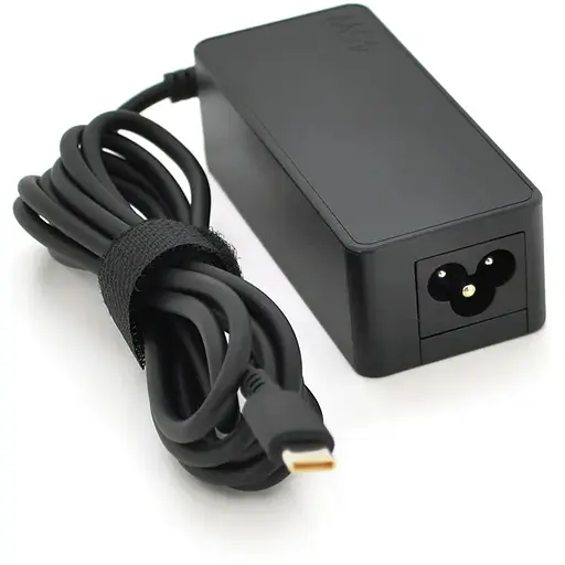 Блок живлення MERLION для ноутбука LENOVO 45W штекер Type-C, довжина 0,9м + кабель живлення