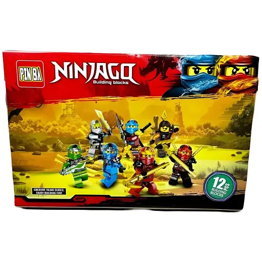 Набір ігрових фігурок Pin Ba Ніндзяго зі зброєю  12 шт. - фото 5