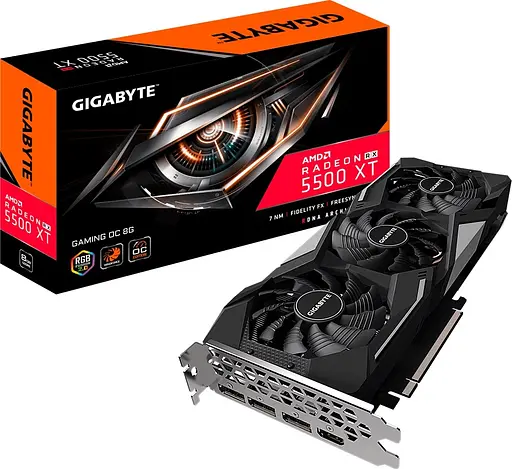 Відеокарта AMD Radeon RX 5500 XT 4GB Gigabyte Gaming OC (GV-R55XTGAMING OC-4GD) Б/В - фото 6