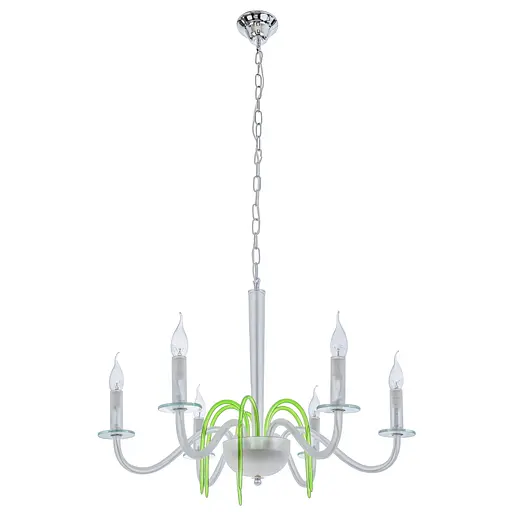 Люстра подвесная Brille свеча E14 60W WH (BKL-367S/6)