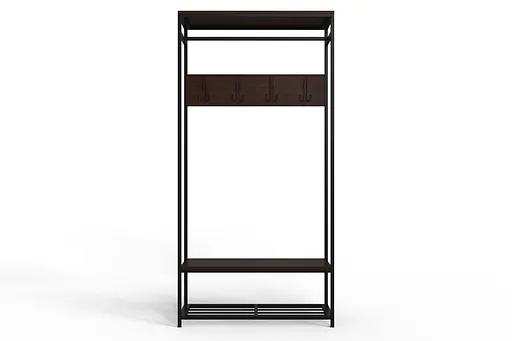 Вішалка модульна підлогова Ferrum-decor Треліс 15 180x90x38 чорний ДСП Венге 16мм (FRD-105521) - фото 4