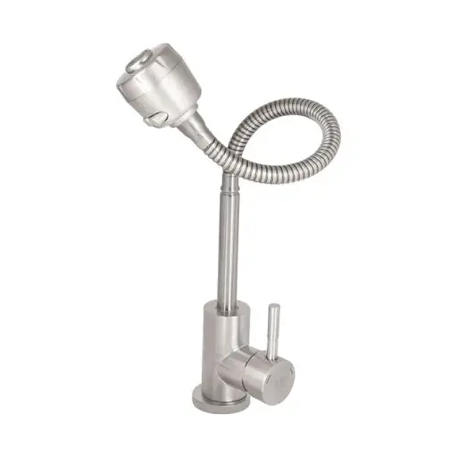 Смеситель для кухни Lidz Aria 015F41 с гибким изливом (k35) LDARI015F41NKS45306 Nickel - фото 6