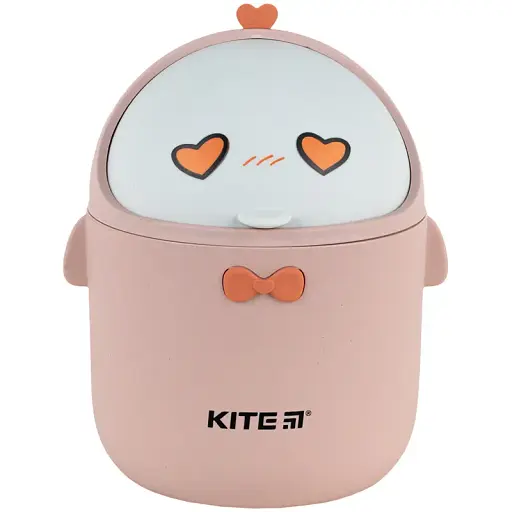 Настольный контейнер для мусора Kite персиковый (K24-010-2)