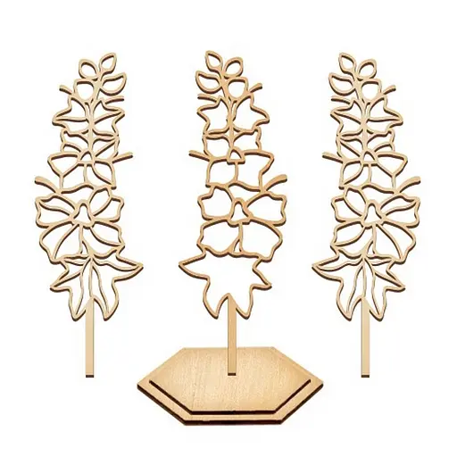 Набор для витражной живописи по номерам "Дельфиниум" FDSGK-020 - фото 3