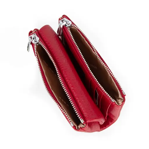 Гаманець жіночий шкіряний De Esse LC68308-05 червоний невеликий на магніті - фото 5