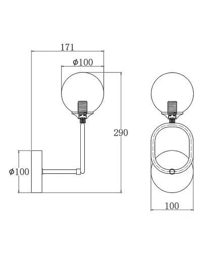 Бра, настінний світильник Edlin PL321159-1 Sonte G9 1x10W IP20 латунний - фото 3