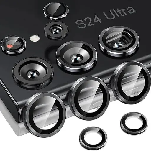 Защитное стекло DK для Samsung S24 Ultra S928 на камеру Lens Metal Ring Eagle Eye 017529 black