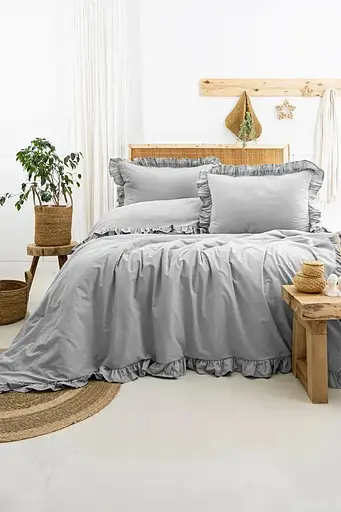 Постельное белье Saloni Gri Варена Хлопок Saheser pbe0051765 - фото 1