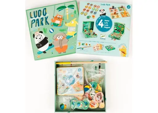 Настольная игра Djeco Набор игр 4 в 1 Лудопарк (Ludo Park) (DJ01698) - фото 3