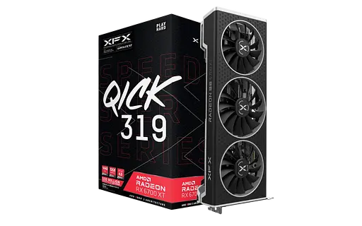 Видеокарта AMD Radeon RX 6700 XT 12 GB XFX Speedster Qick 319 Black Gaming (RX-67XTYPBDP) Б/У