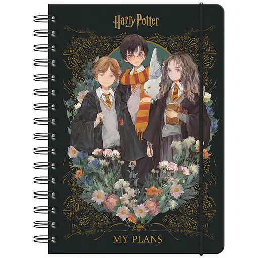 Дневник школьный Kite Harry Potter на спирали твердый переплет (HP23-438)