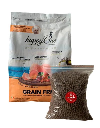 Сухий корм для собак дрібних порід happyOne Mediterraneum Small Breeds Fresh Meat зі свіжим м'ясом беззерновий 1 кг на вагу - фото 1