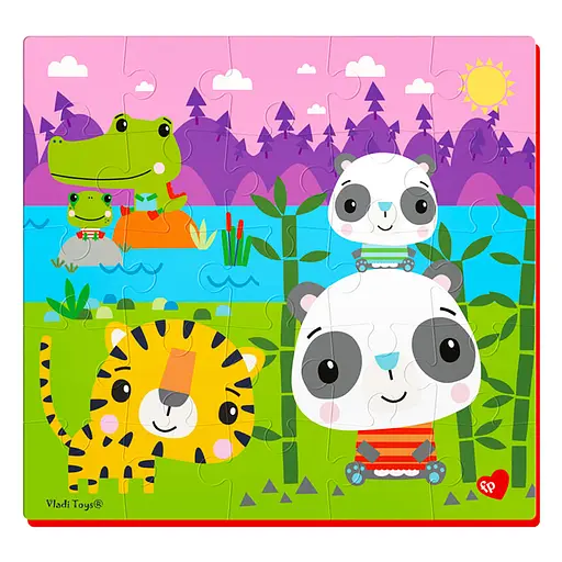 Мягкие пазлы Панды Vladi Toys VT1109-03, 25 эл - фото 2