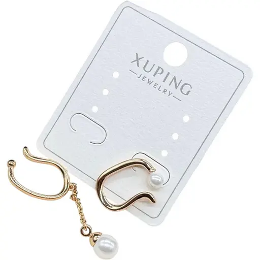 Сережки Xuping з перлами під золото - фото 1
