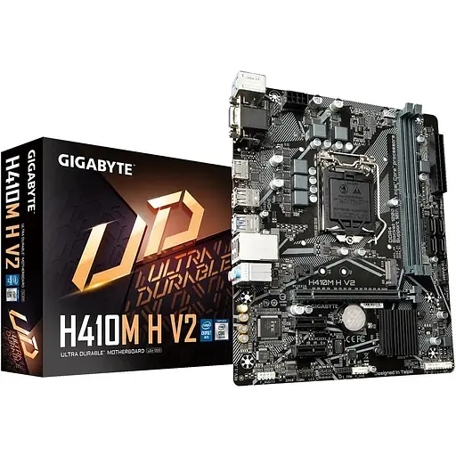 Материнская плата Gigabyte H410M H V2(1200/H470, 2xDDR4, 1xPCIex16, VGA, HDMI, 4xSATAIII, GLan, 7.1ch, mATX) - фото 5