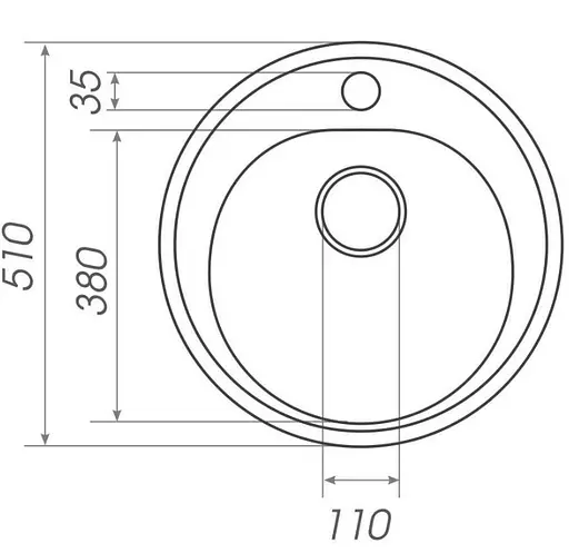 Кухонная мойка Platinum 510 LUNA (SP000025056) - фото 5
