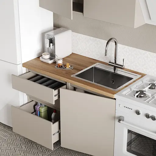 Кухня модульная MebelStar Нео 2 м Кашемир (MBS-1809) - фото 3