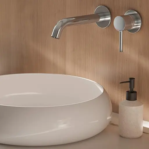 Настенный смеситель для умывальника Kludi Bozz белый 382455376 - фото 2