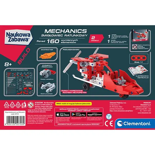 Інтерактивний конструктор 2 в 1 Рятувальний гелікоптер - Clementoni 50753 - фото 5