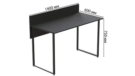 Компьютерный стол Скай 75x140x60 черный ДСП Сосна Кембра 16мм FRD-103635 - фото 3