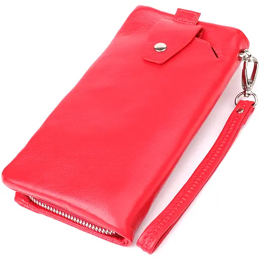 Жіночий гаманець-клатч із відділенням під телефон із натуральної шкіри ST Leather 20х10.5х2 см acs0029656 - фото 2