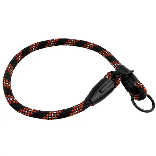 Ошейник-удавка для собак Barksi Active светоотражающий 41х0.9 см черно-оранжевый - фото 2