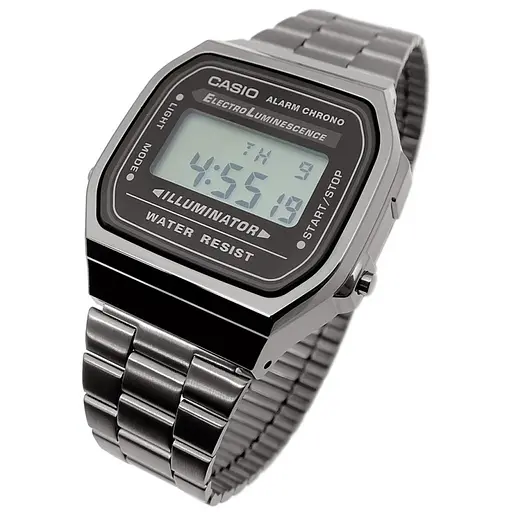 Чоловічі наручні годинники Casio Collection A168WEGG-1AEF оригінальні японські зі сталевим браслетом - фото 4
