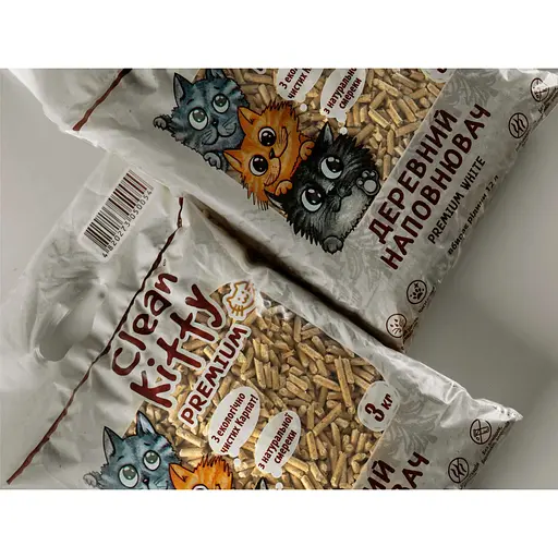 Уцінка. Наповнювач для котячого туалету Clean Kitty Premium White з натуральної смереки 3 кг  - фото 4