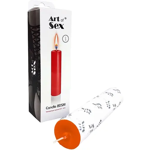 Оранжевая восковая свеча Art of Sex Size M 15 см